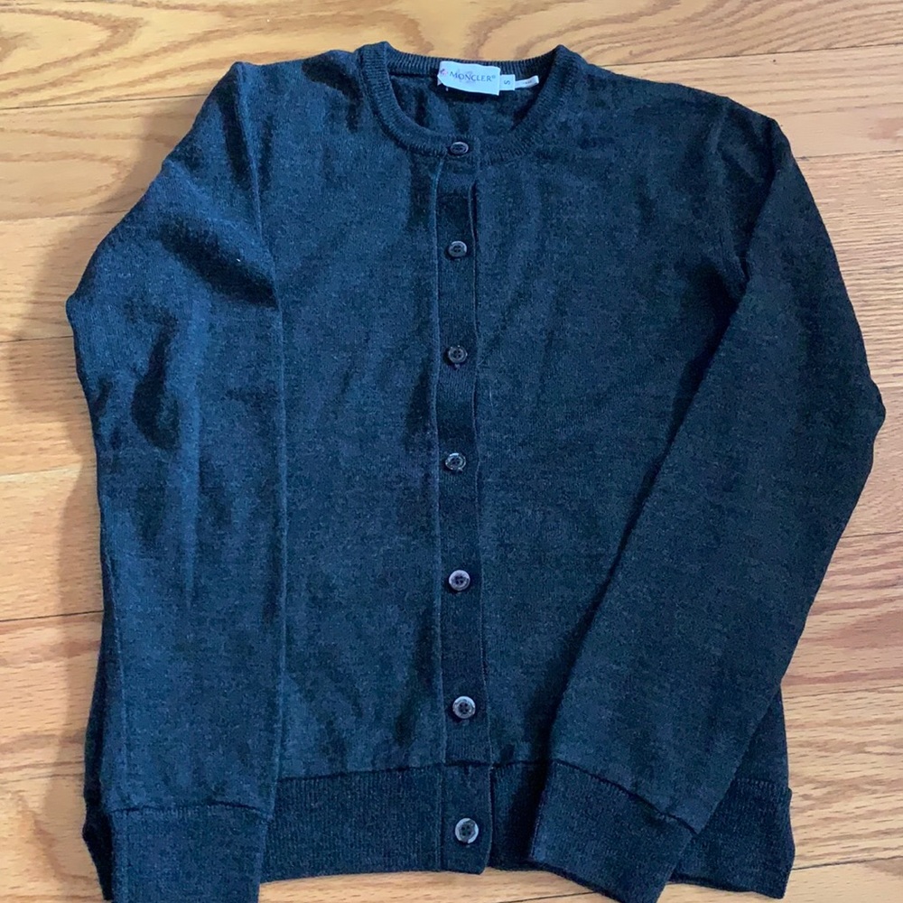 Wool Moncler Gray Cardigan